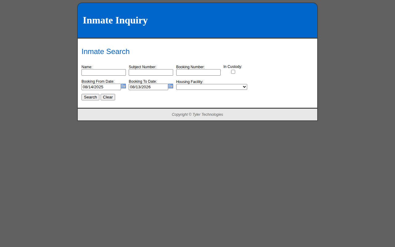 Jefferson County busted mugshot and inmate search form